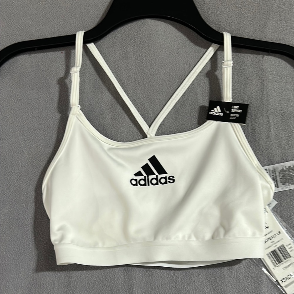 NEW - Adidas White Sports Bra - XS